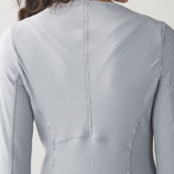 Lululemon Kanto Catch Me Long Sleeve Heathered Herringbone size 6 - Picture 3 of 9
